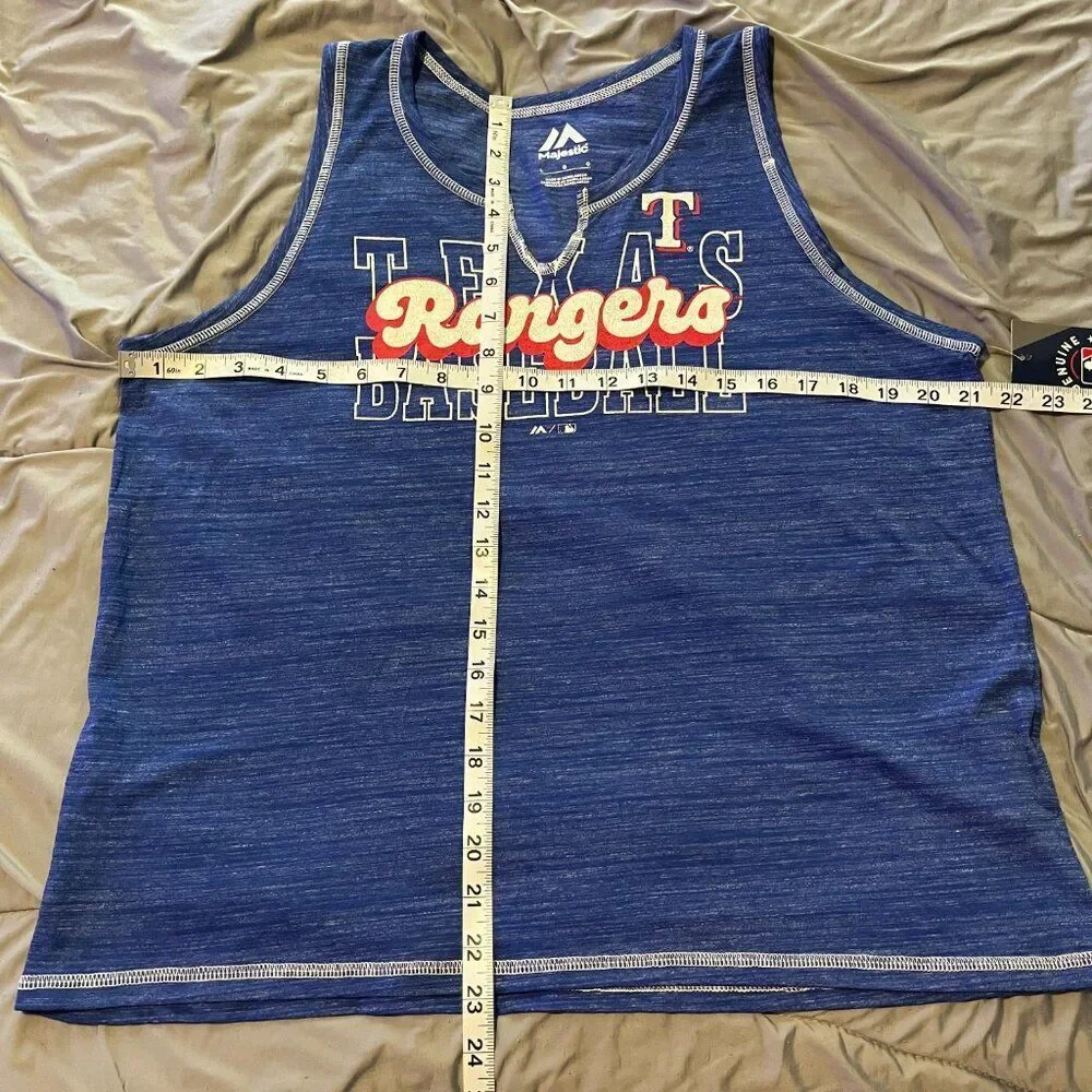 NEW Women's Texas Rangers Blue Tank Large NWT - Picture 9 of 9
